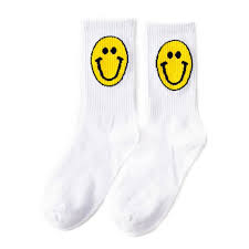 Happy Face White Socks