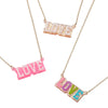 Collegiate Charm Word Necklaces