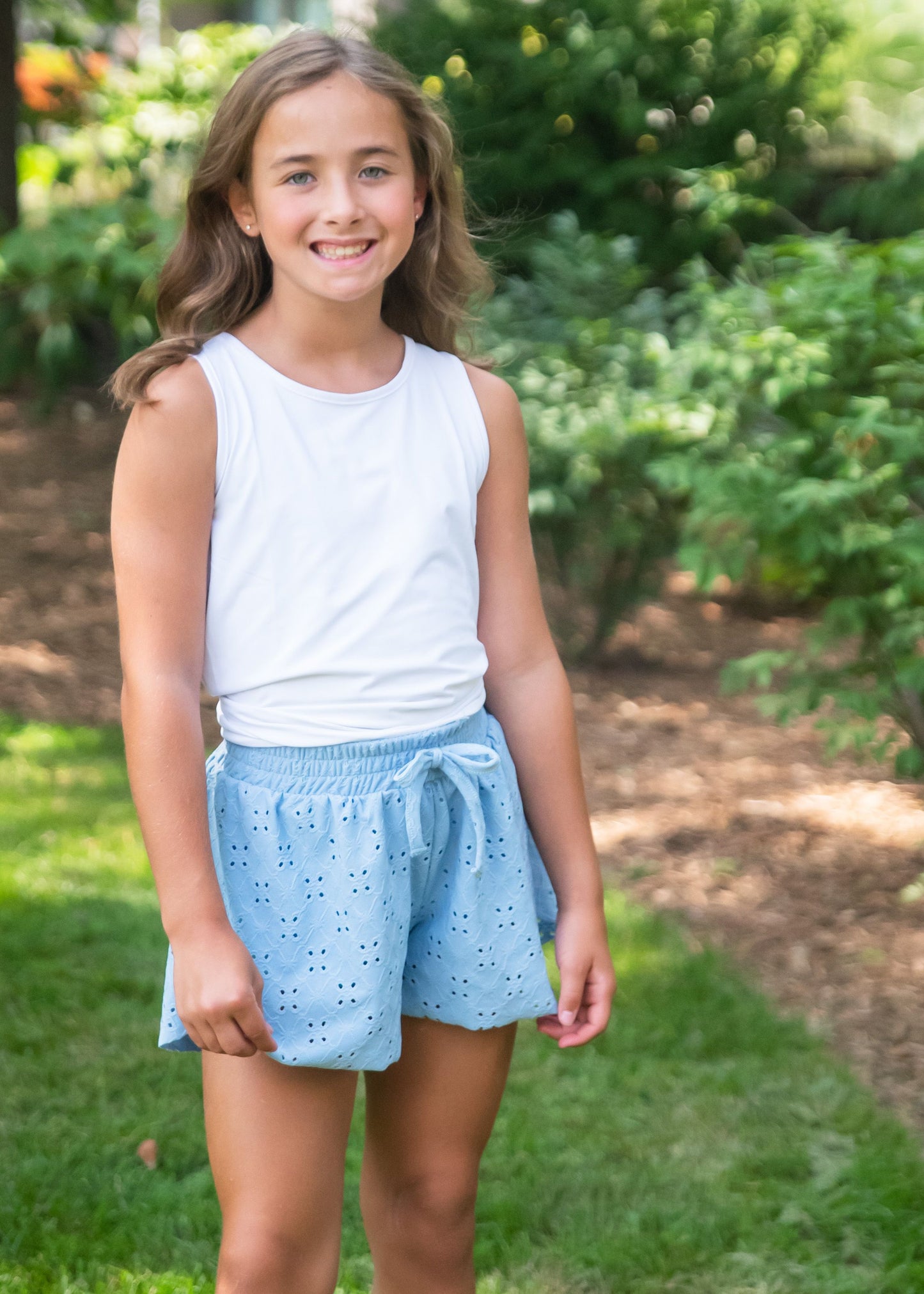 eyelet butterfly shorts