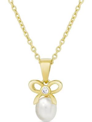 Bow and Freshwater Pearl Pendant