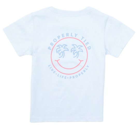 Girls Smiley SS - Periwinkle