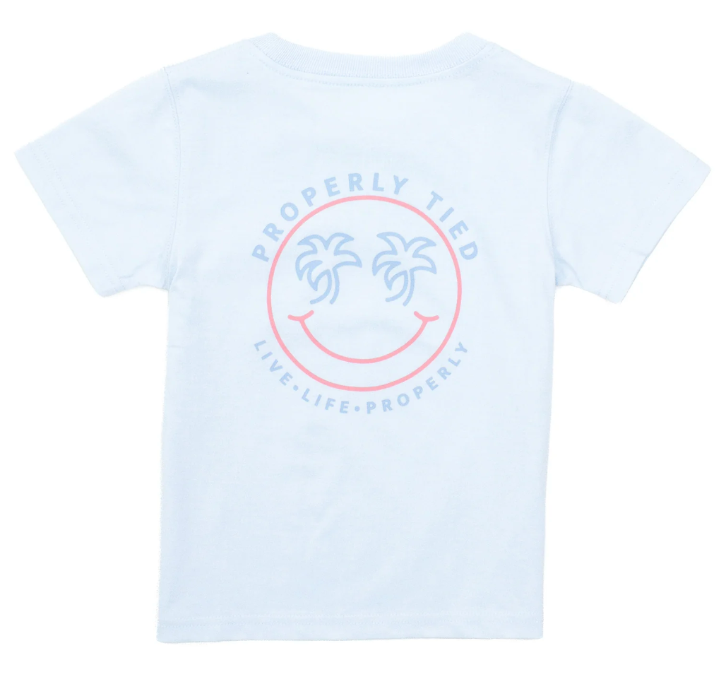 Girls Smiley SS - Periwinkle