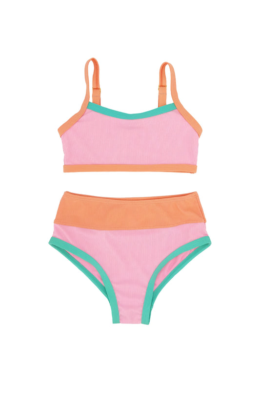 Retro Ringer Bikini - Prism Pink