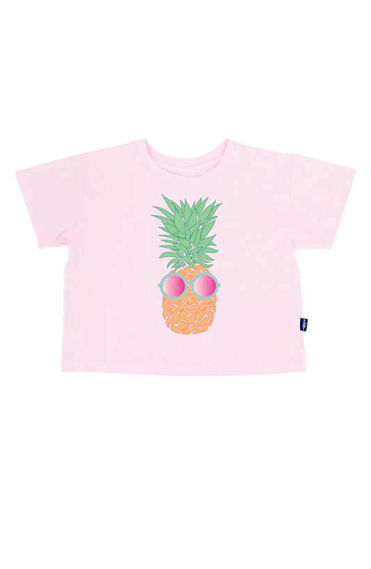 Pink Pineapple Crop Tee